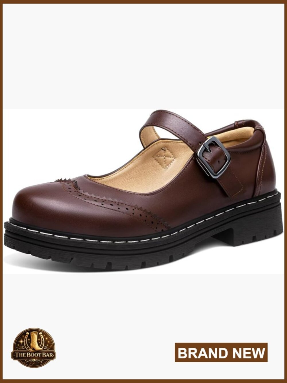 Gothic Mary Jane Oxford Shoes Flat Lace-Up Round Toe Casual Work Campus